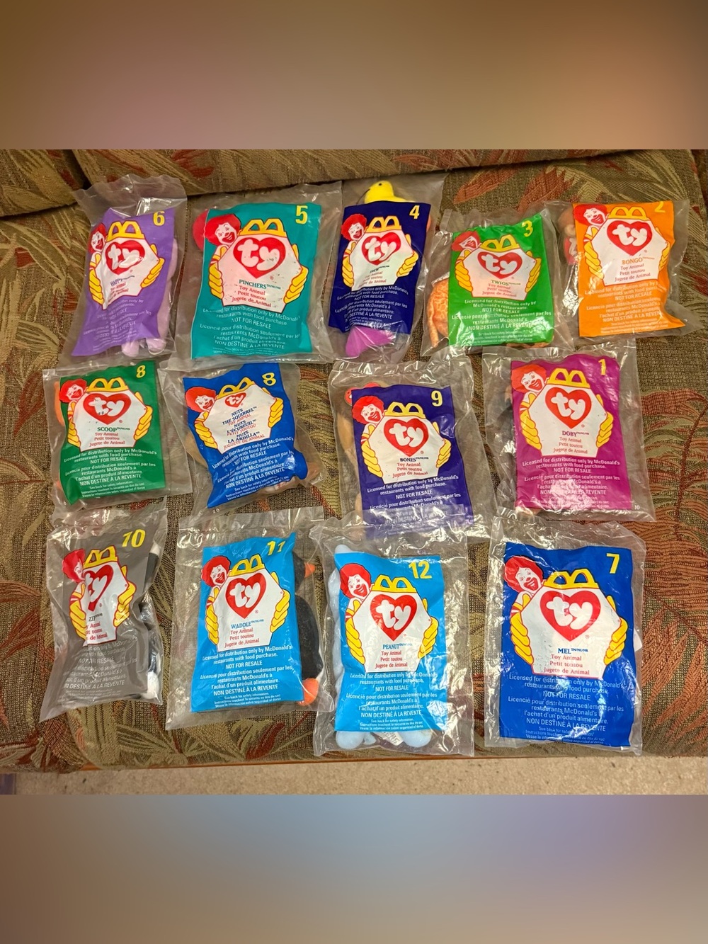 Ty McDonald’s Beanie Babies Assorted (13) 1998/99